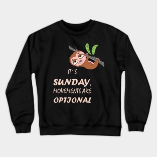 Funny Cute Lazy Relaxed Hanging Sunday Sloth Crewneck Sweatshirt